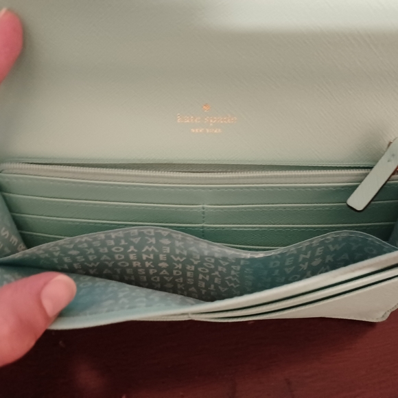 Kate Spade Blue/Mint Leather Wallet - Picture 5 of 9
